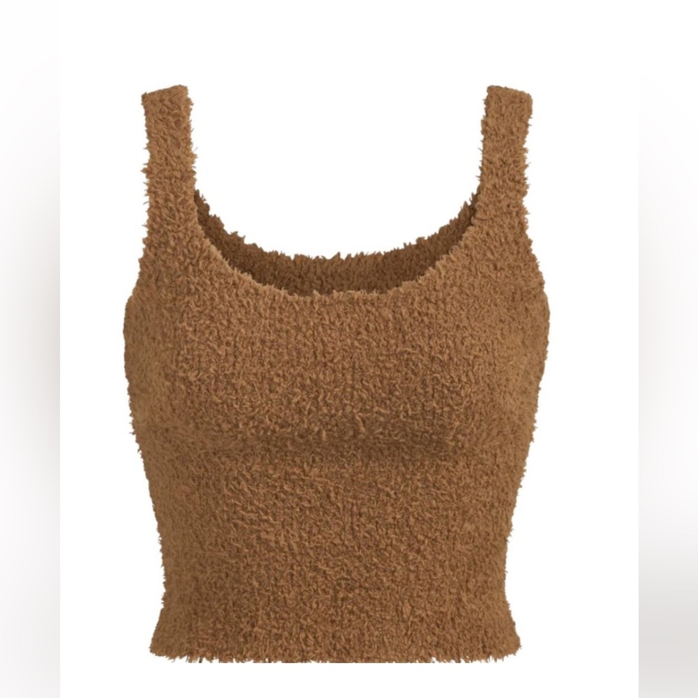 NWT Skims Cozy Knit Tank Top in Camel Size L/XL.